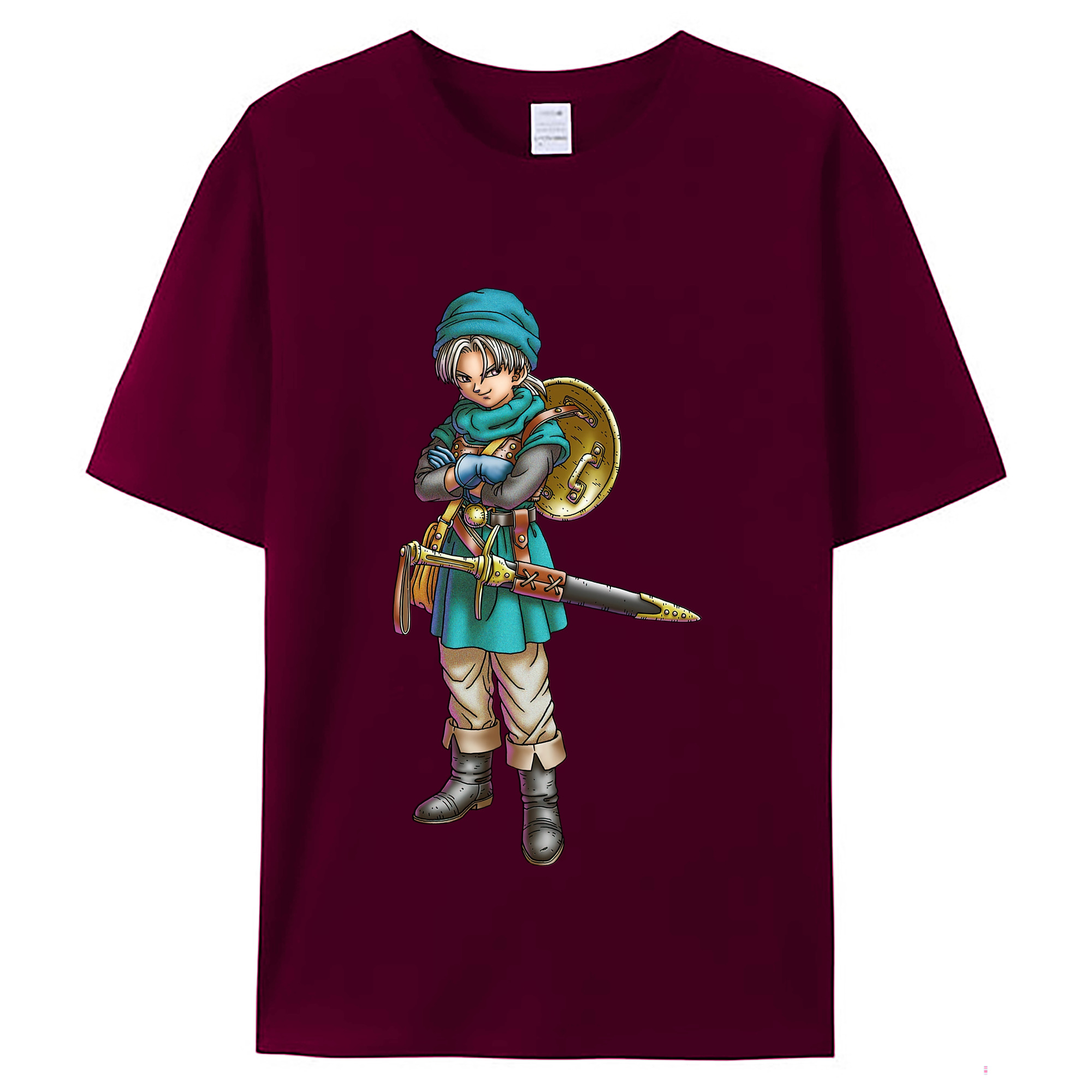 （画像用） ドラゴンクエスト Doragon Kuesuto Dragon Quest レディースカジュアルプリントTシャツ（綿100％）